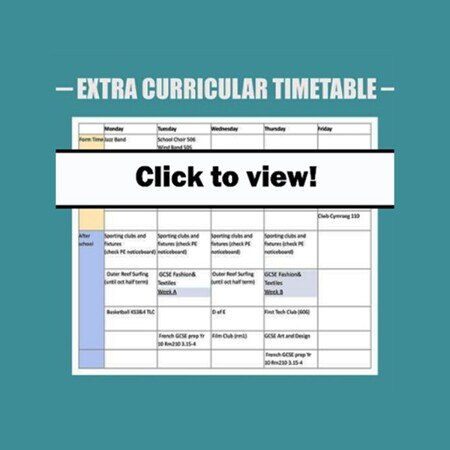 Extra Curricular Timetable - Autumn 2024