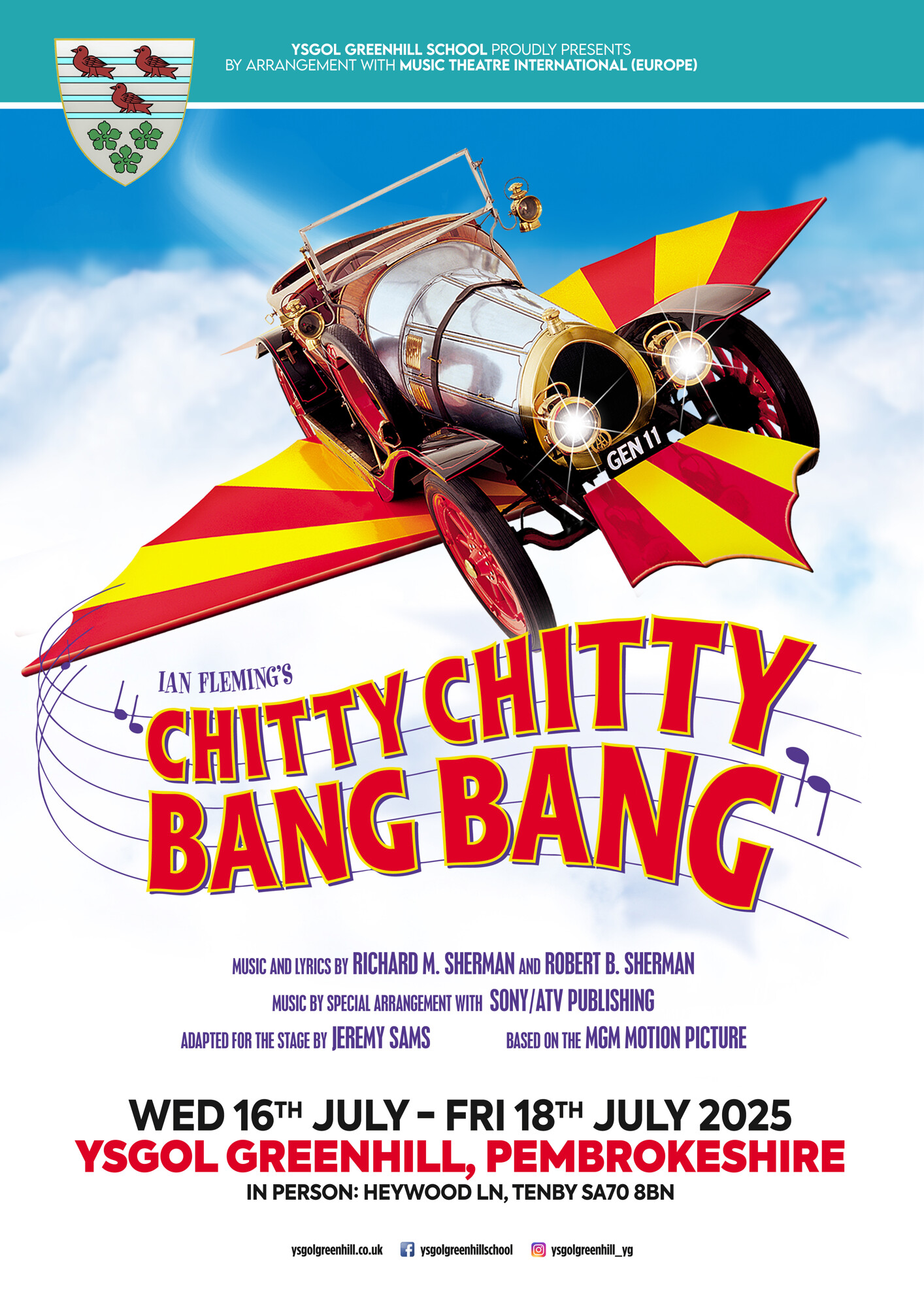 Ysgol Greenhill   Chitty Chitty Bang Bang (2025) BOOKING JPEG (1)